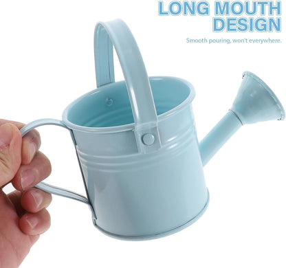 5PCS Mini Watering Cans Kids Metal Watering Can for Indoor Plants, Small Water Can Toddler Gardening Tool Beach Play, Multifunctional Cute Metal Jug for Craft, Home Decor Flower Bucket