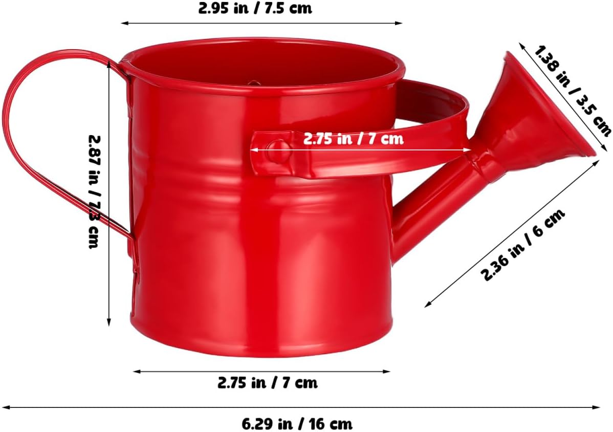 5PCS Mini Watering Cans Kids Metal Watering Can for Indoor Plants, Small Water Can Toddler Gardening Tool Beach Play, Multifunctional Cute Metal Jug for Craft, Home Decor Flower Bucket