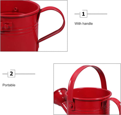 5PCS Mini Watering Cans Kids Metal Watering Can for Indoor Plants, Small Water Can Toddler Gardening Tool Beach Play, Multifunctional Cute Metal Jug for Craft, Home Decor Flower Bucket