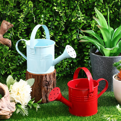 5PCS Mini Watering Cans Kids Metal Watering Can for Indoor Plants, Small Water Can Toddler Gardening Tool Beach Play, Multifunctional Cute Metal Jug for Craft, Home Decor Flower Bucket
