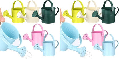 5PCS Mini Watering Cans Kids Metal Watering Can for Indoor Plants, Small Water Can Toddler Gardening Tool Beach Play, Multifunctional Cute Metal Jug for Craft, Home Decor Flower Bucket