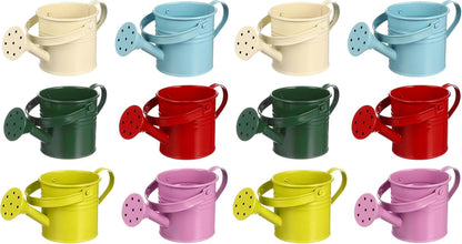 5PCS Mini Watering Cans Kids Metal Watering Can for Indoor Plants, Small Water Can Toddler Gardening Tool Beach Play, Multifunctional Cute Metal Jug for Craft, Home Decor Flower Bucket