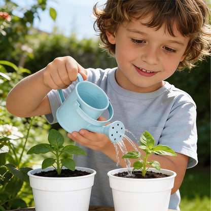 5PCS Mini Watering Cans Kids Metal Watering Can for Indoor Plants, Small Water Can Toddler Gardening Tool Beach Play, Multifunctional Cute Metal Jug for Craft, Home Decor Flower Bucket