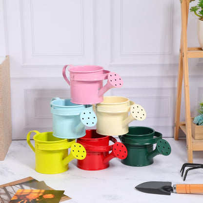 5PCS Mini Watering Cans Kids Metal Watering Can for Indoor Plants, Small Water Can Toddler Gardening Tool Beach Play, Multifunctional Cute Metal Jug for Craft, Home Decor Flower Bucket
