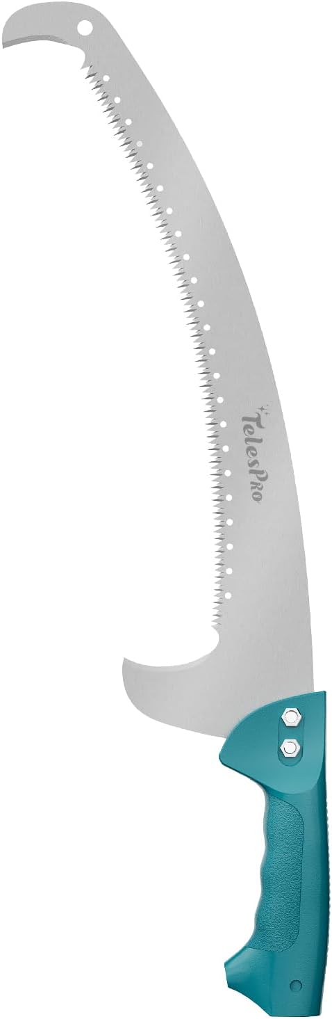 Extendable Tree Trimmer: Manual Pole Saw | 5-12ft Telescoping Pruning Pole for Tree Trimming | Saw Attachment, Safety Goggles, and Gloves Included | Trim Branches up to 2" Diameter