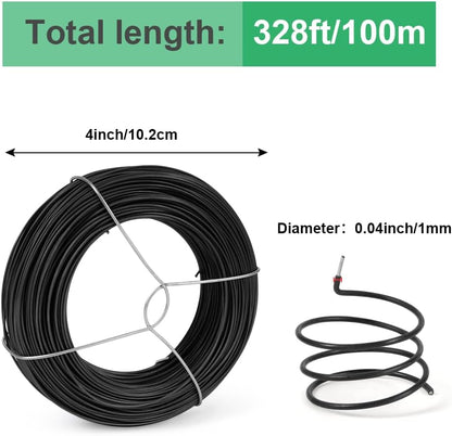 328ft Plant Twist Ties, Garden Wire for Tomato Climbing Plants