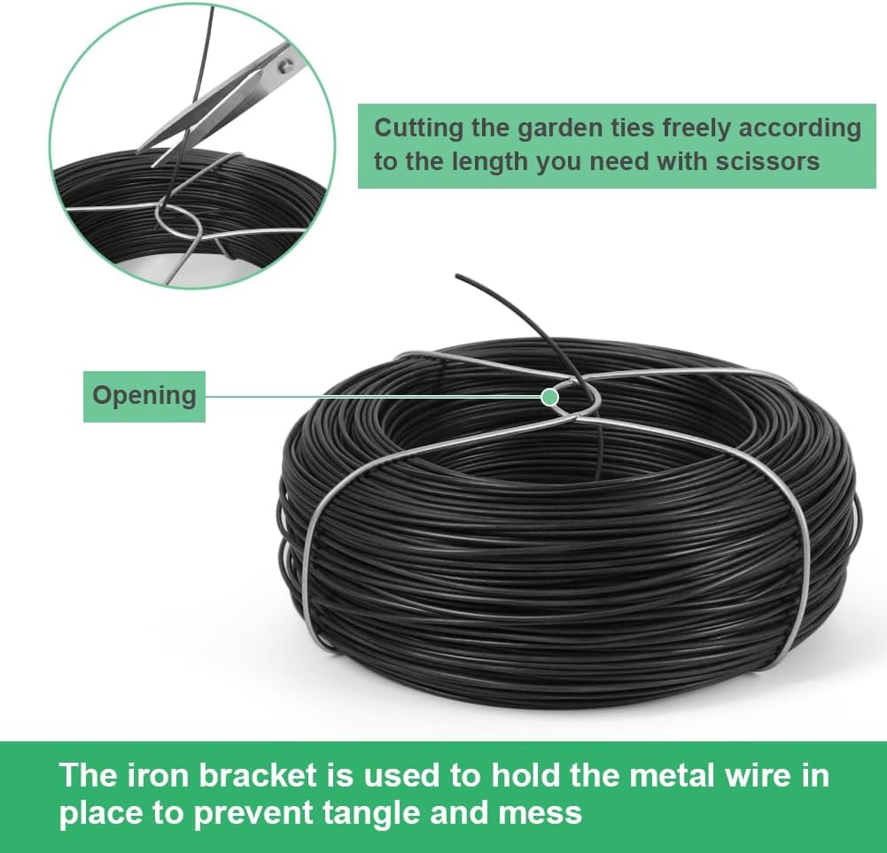 328ft Plant Twist Ties, Garden Wire for Tomato Climbing Plants