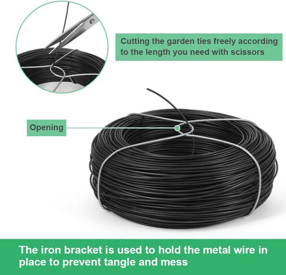 328ft Plant Twist Ties, Garden Wire for Tomato Climbing Plants
