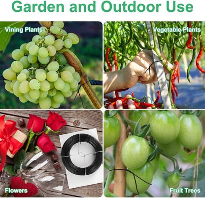 328ft Plant Twist Ties, Garden Wire for Tomato Climbing Plants