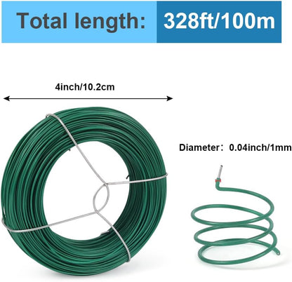 328ft Plant Twist Ties, Garden Wire for Tomato Climbing Plants