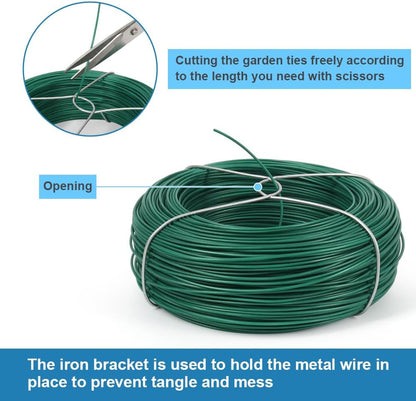 328ft Plant Twist Ties, Garden Wire for Tomato Climbing Plants