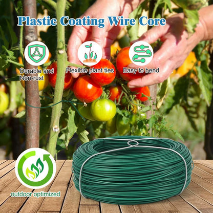 328ft Plant Twist Ties, Garden Wire for Tomato Climbing Plants