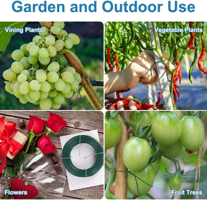 328ft Plant Twist Ties, Garden Wire for Tomato Climbing Plants