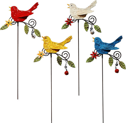 Metal Flowers for Outside, 2 Pack Sunflower Garden Stakes