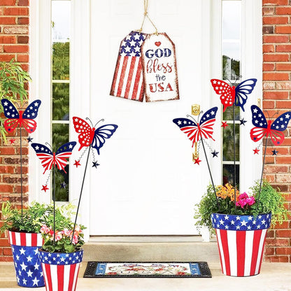 Metal Flowers for Outside, 2 Pack Sunflower Garden Stakes