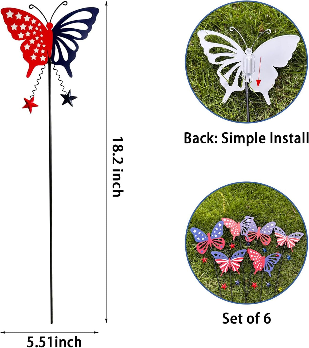 Metal Flowers for Outside, 2 Pack Sunflower Garden Stakes
