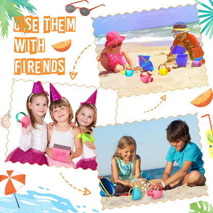 6 Pcs Watering Can Set Small Plastic Beach Watering Can Bath Toy Toddler Gardening Equipment Toy for Girl Boy Beach Outdoor Garden