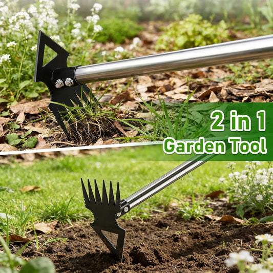 Upgraded Weed Puller Tool with Long Handle, 56" Manual Weeder Remover Tool