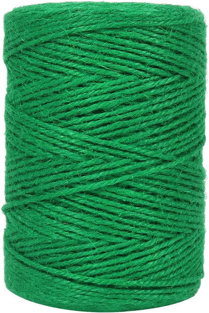 Garden Twine, 656 Feet 2mm Green Jute Twine for Gardening, Plant Ties for Climbing Plants, Tomatoes, Vegetables, Crafts