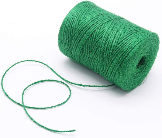 Garden Twine, 656 Feet 2mm Green Jute Twine for Gardening, Plant Ties for Climbing Plants, Tomatoes, Vegetables, Crafts