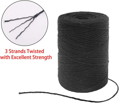 Garden Twine, 656 Feet 2mm Green Jute Twine for Gardening, Plant Ties for Climbing Plants, Tomatoes, Vegetables, Crafts