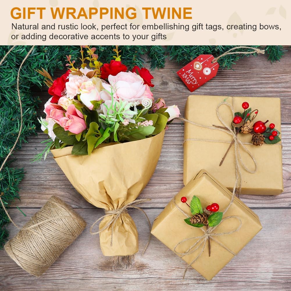 Garden Twine, 656 Feet 2mm Green Jute Twine for Gardening, Plant Ties for Climbing Plants, Tomatoes, Vegetables, Crafts