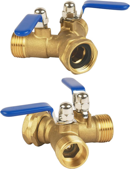Hose Splitter 2 Way Heavy Duty, Full Flow Garden Hose Splitter