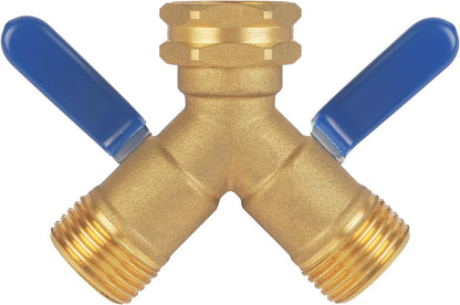 Hose Splitter 2 Way Heavy Duty, Full Flow Garden Hose Splitter
