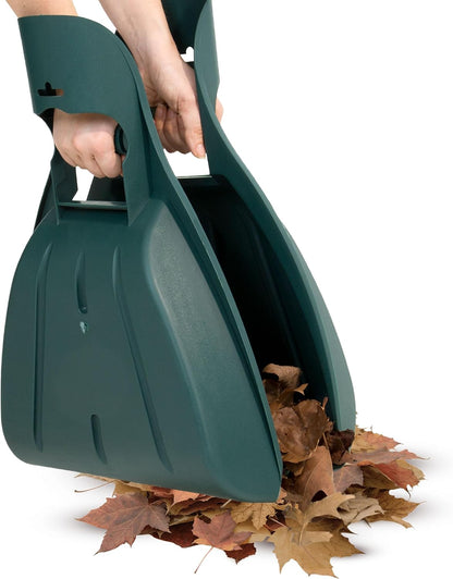 Leaf Scoops Hand Rakes - Lightweight, Durable Grabber Tool for Scooping Up Leaves, Spreading Mulch, Gardening, and Yard Work (Green)
