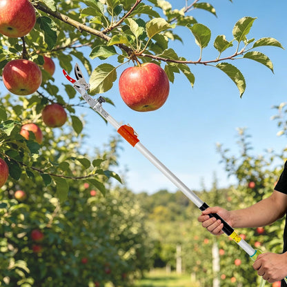 3.67-5.45Ft Extendable Cut & Tree Trimmer for Precision Gardening Pruning & Fruit picking, Long Reach Pruning Shears - Lightweight Aluminum Rust-Resistant Picker, Branch Bypass Loppers(1/2" Max Cut)