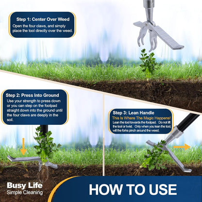 Weed Puller Tool Stand Up Weed Remover Tool 62.59"