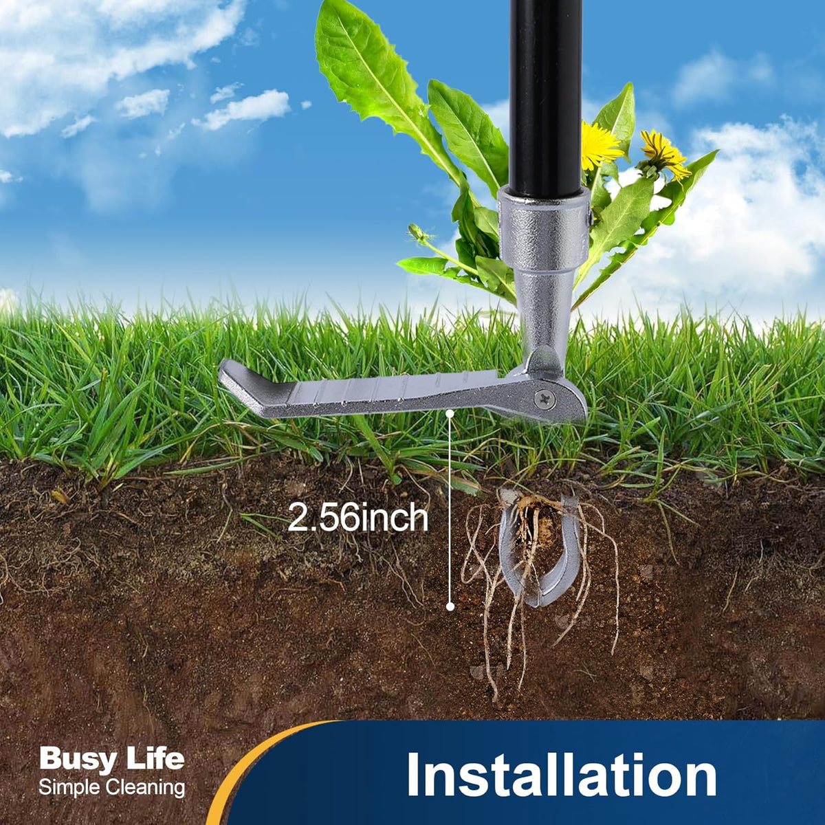 Weed Puller Tool Stand Up Weed Remover Tool 62.59"
