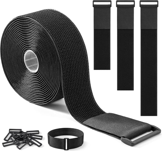 2''x 16Ft Heavy Duty Hook and Loop Straps with 15 Buckles