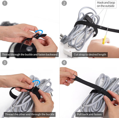 2''x 16Ft Heavy Duty Hook and Loop Straps with 15 Buckles