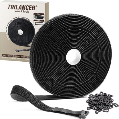 2''x 16Ft Heavy Duty Hook and Loop Straps with 15 Buckles