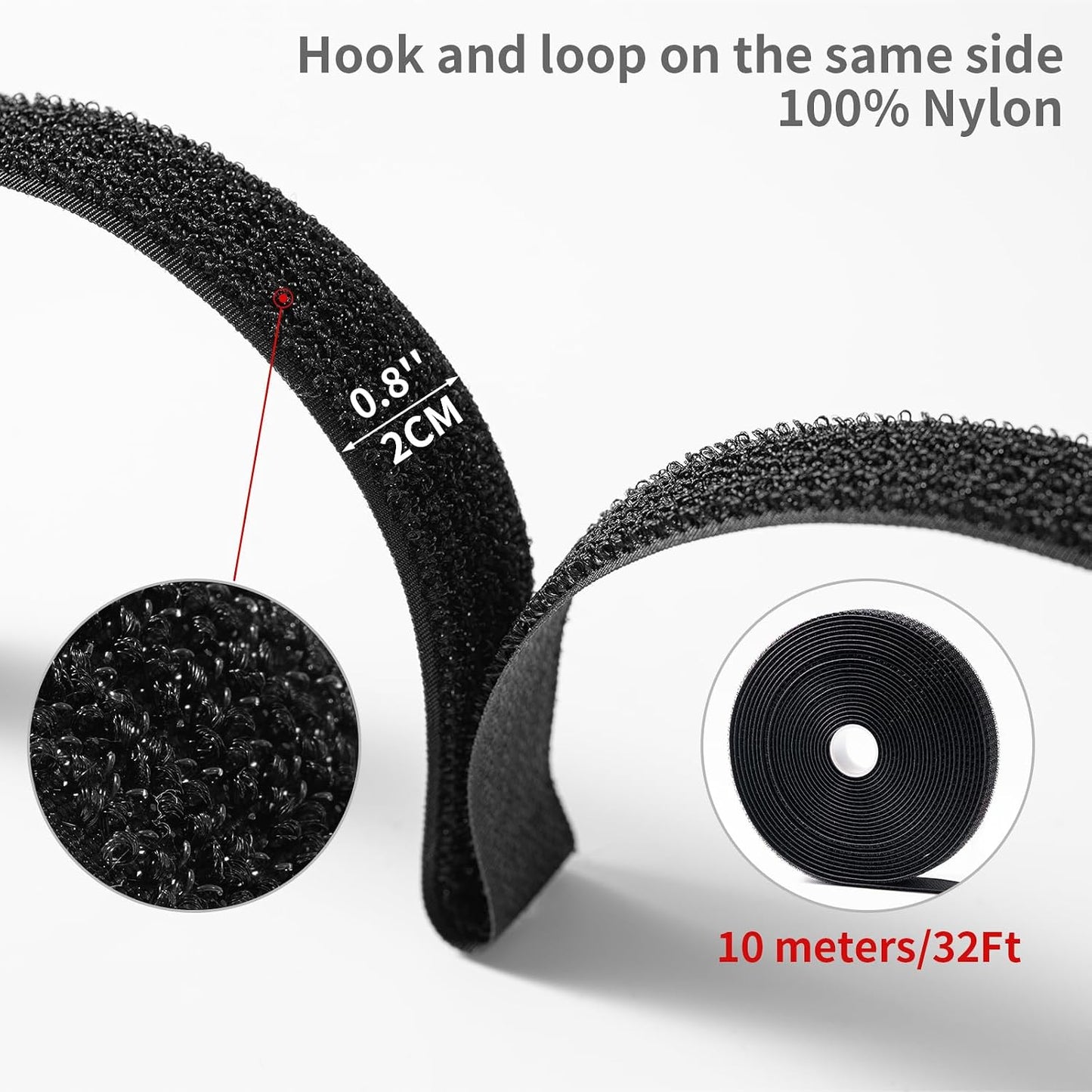 2''x 16Ft Heavy Duty Hook and Loop Straps with 15 Buckles