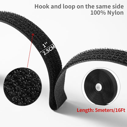 2''x 16Ft Heavy Duty Hook and Loop Straps with 15 Buckles