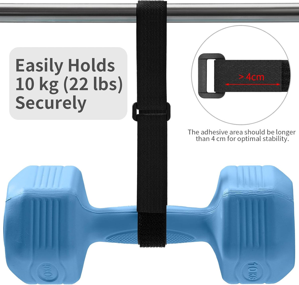 2''x 16Ft Heavy Duty Hook and Loop Straps with 15 Buckles