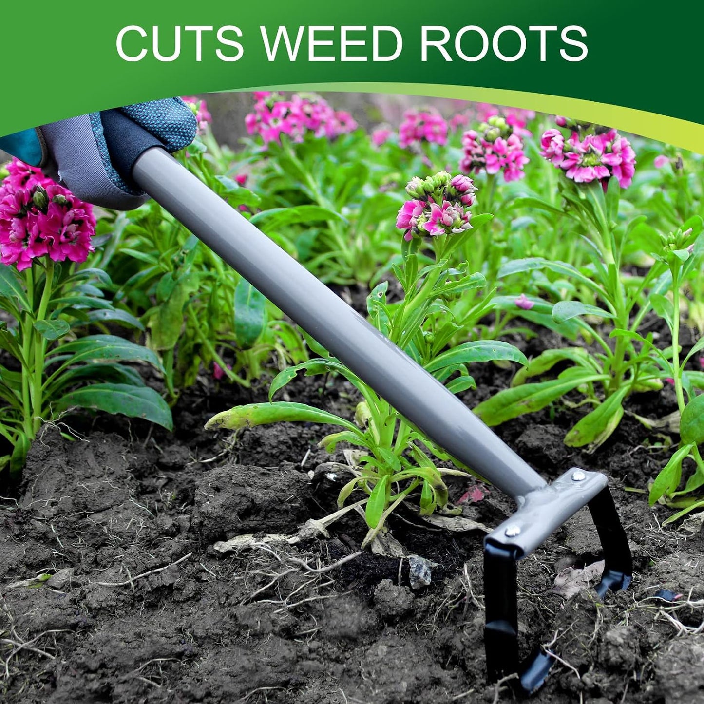 Stirrup Hoe,Garden Hand Scuffle Hoe for Weeding and Soil Loosening