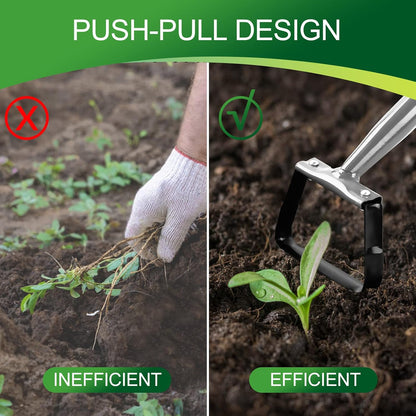 Stirrup Hoe,Garden Hand Scuffle Hoe for Weeding and Soil Loosening