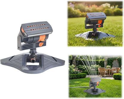 Sprinklers for Yard, Oscillating Lawn Sprinkler with 16 Nozzles, Adjustable Range and Flow, 4 Spray Patterns, Linkable Base, Water Sprinkler for Lawn Garden Irrigation (2)