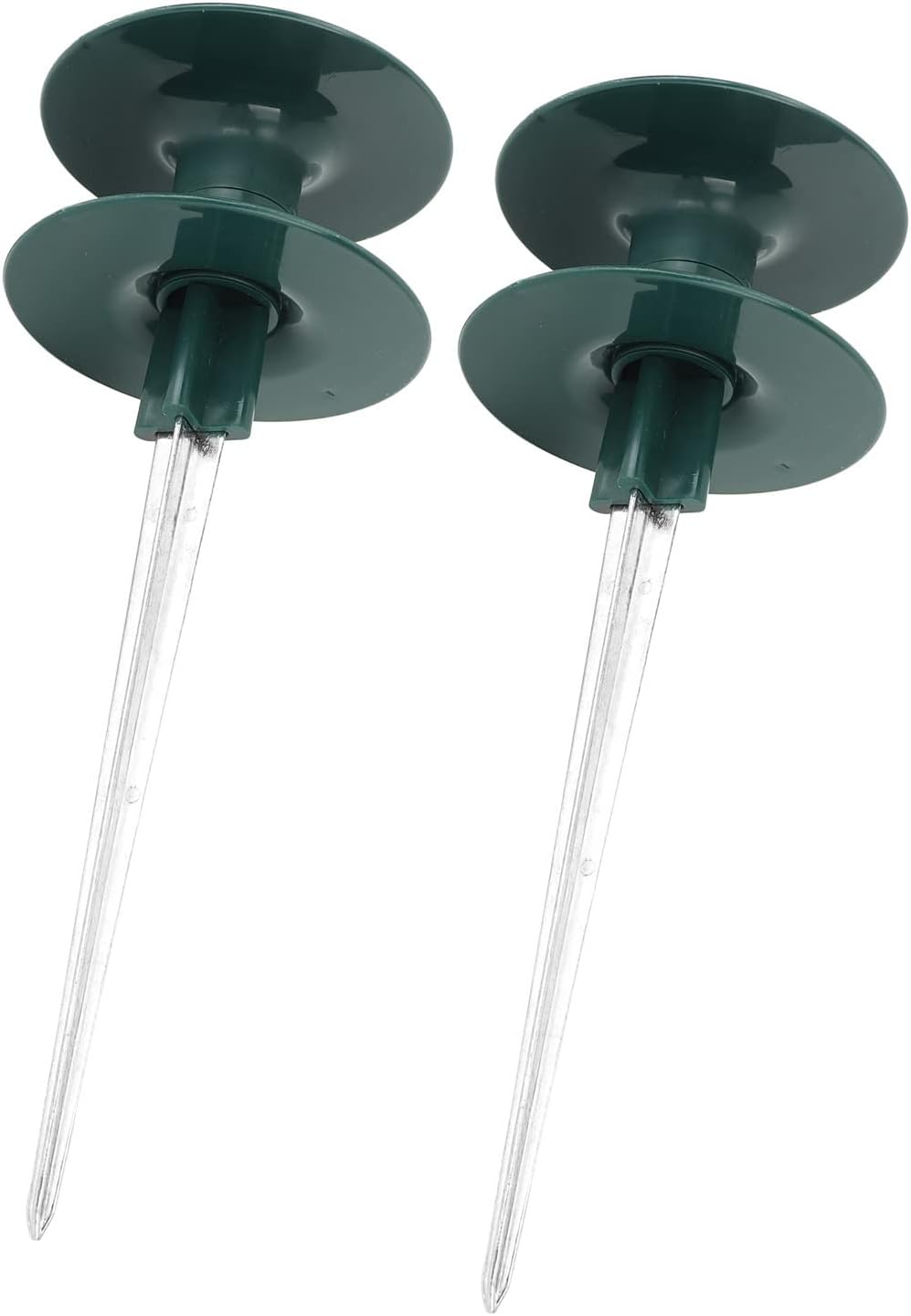 2pcs Hose Guide Spikes, ABS Zinc Alloy Water Pipe Guide Wheel with Pulley Design for Garden Yard Lawn, Prevent Hose Damage