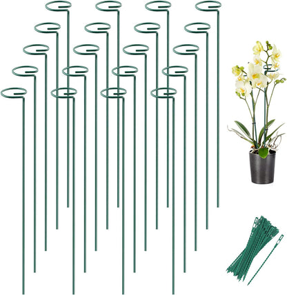 20 Pack 16 Inch Plant Support Stakes for Outdoor Plants and Indoor Flowers