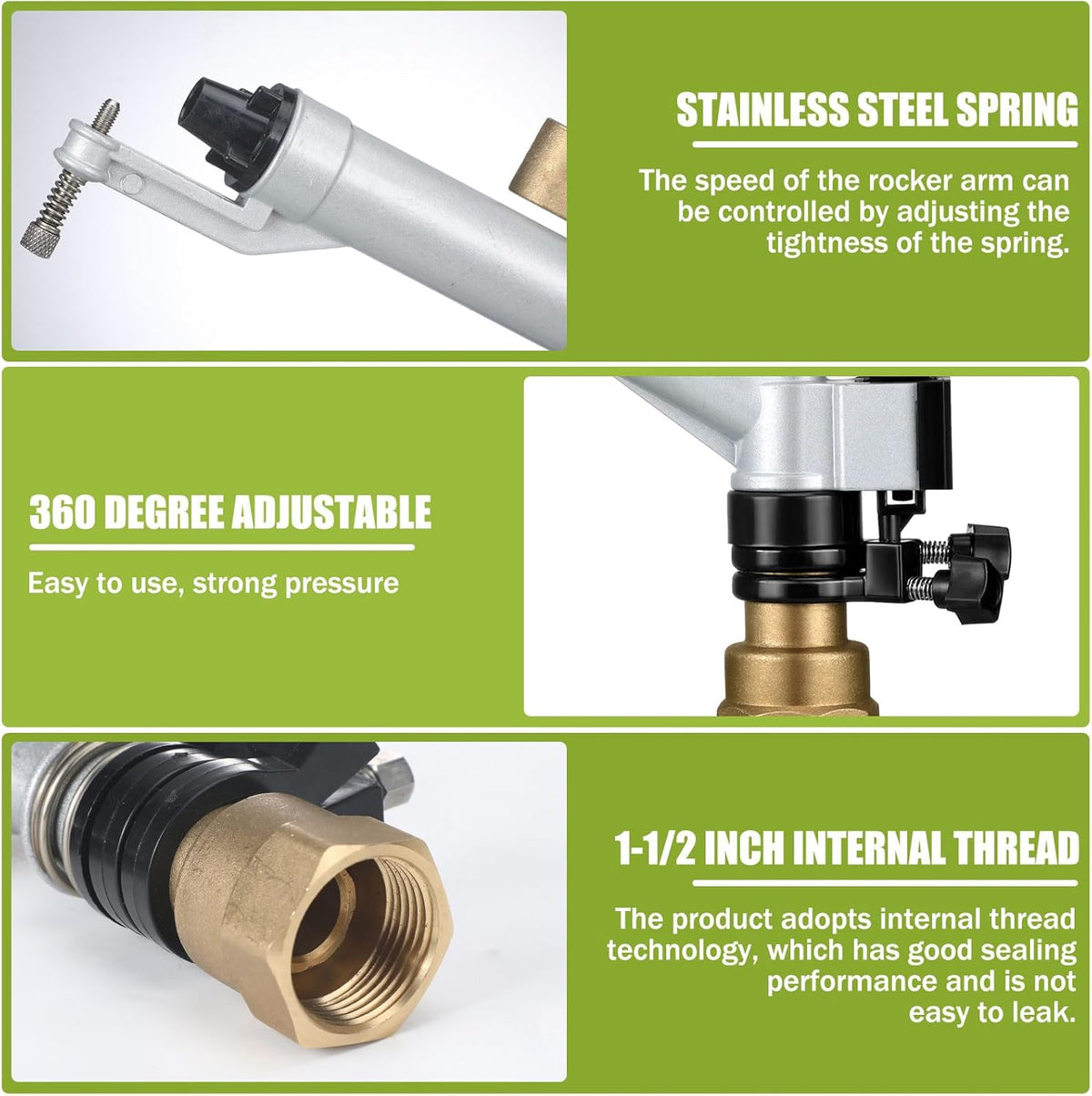 1-1/2" Agriculture Farm Irrigation Sprinkler Spray Gun Heads