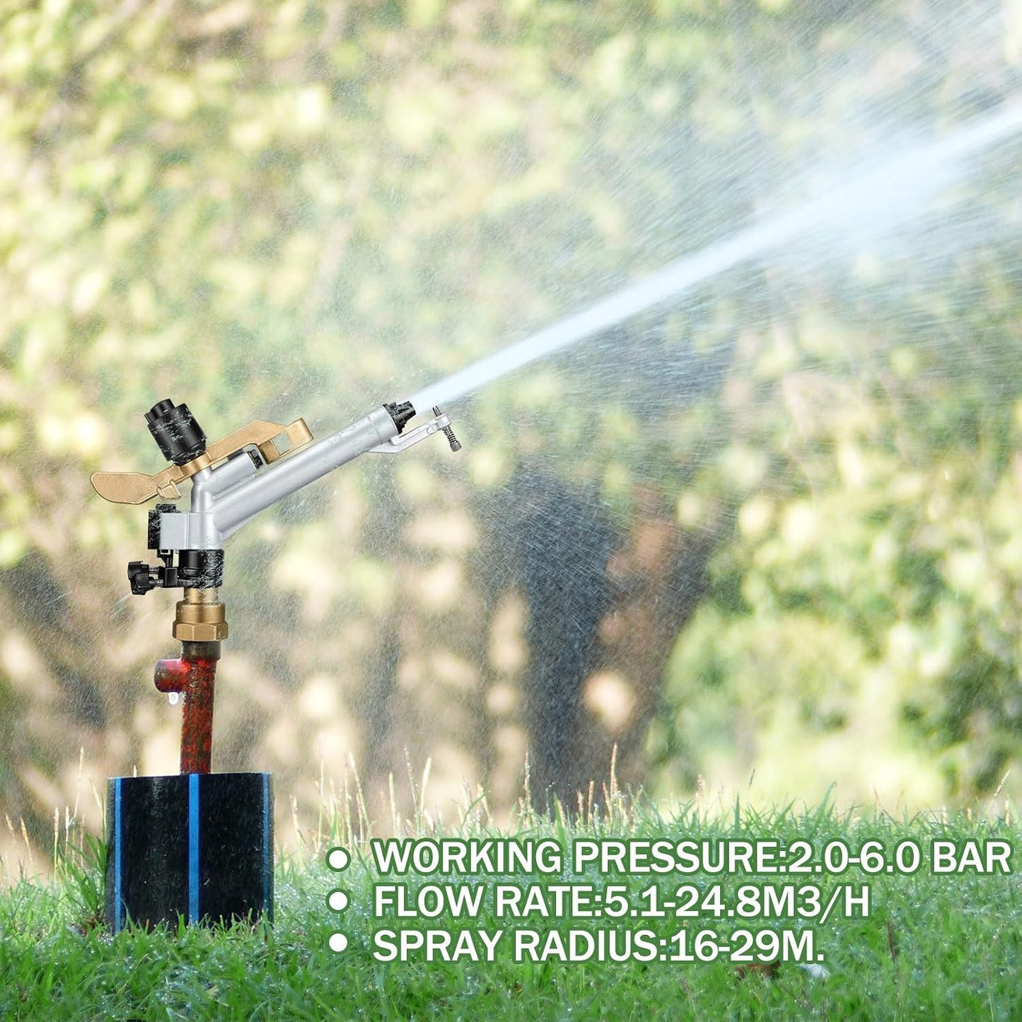 1-1/2" Agriculture Farm Irrigation Sprinkler Spray Gun Heads
