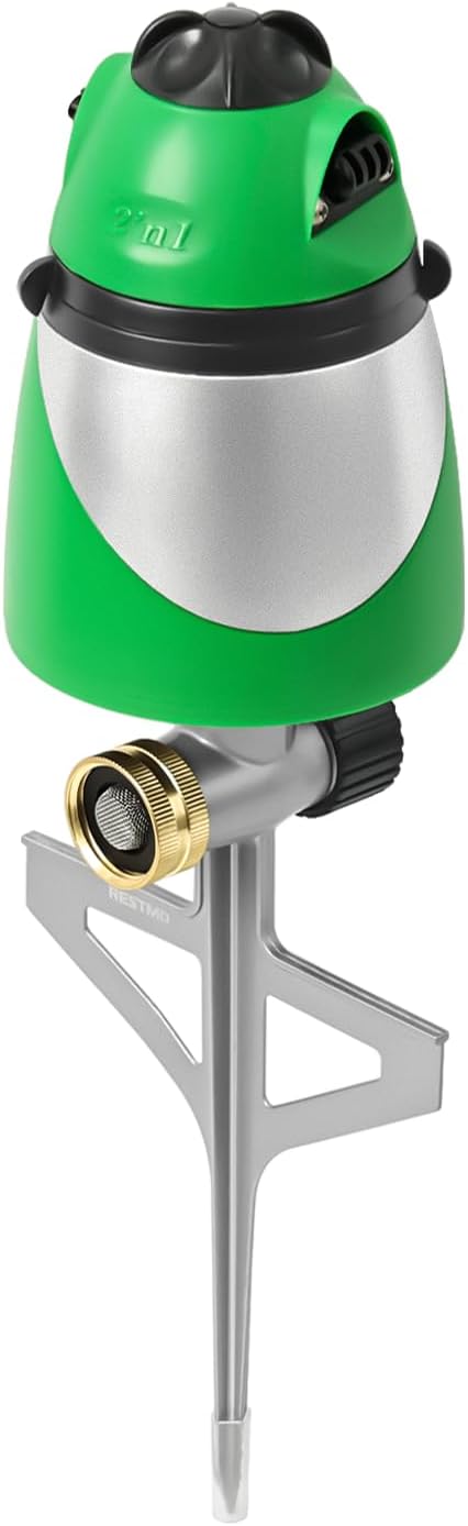 2-Pattern Lawn Sprinklers for Yard with Zinc Alloy Spike Base