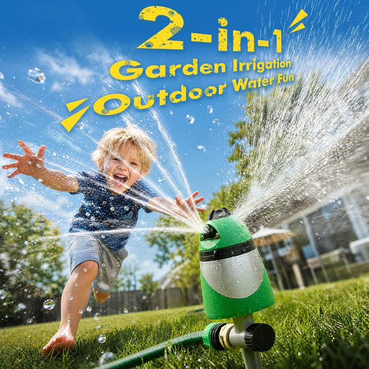 2-Pattern Lawn Sprinklers for Yard with Zinc Alloy Spike Base