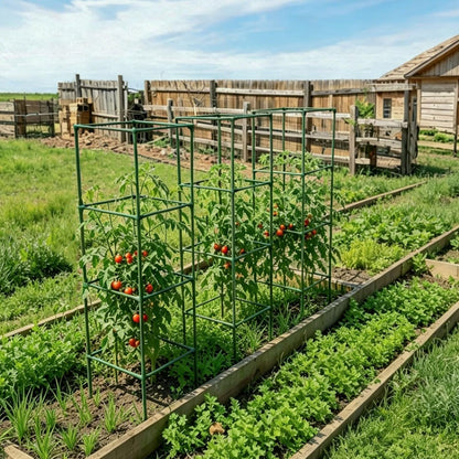 60 Inch 4 Pack Heavy Duty Tomato Cages with Clips