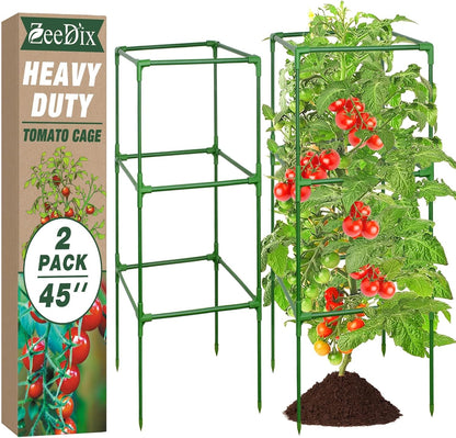 60 Inch 4 Pack Heavy Duty Tomato Cages with Clips