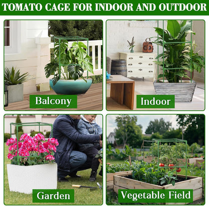 60 Inch 4 Pack Heavy Duty Tomato Cages with Clips
